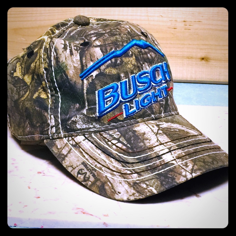Bush Light BEER 🍺 CAMOUFLAGE Hunting Cap OS NWOT